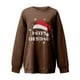 thumbnail image 4 of Moda mujer estampado o-cuello pulóver Tops manga larga cómoda blusa sudadera Fridja  FKASFK541, 4 of 4