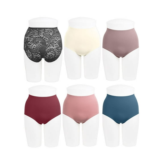 Ladies Laser Cut Floral Lace Back Briefs 12 Piece Color Variety Pack