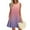 Pink, variant on Danhjin Dresses for Women Casual Summer Print Sleeve Less Round Neck Dress Casual Loose Fits Pleated Detail Comfortable Flowy Mini Beach Vacation Dress With Pockets