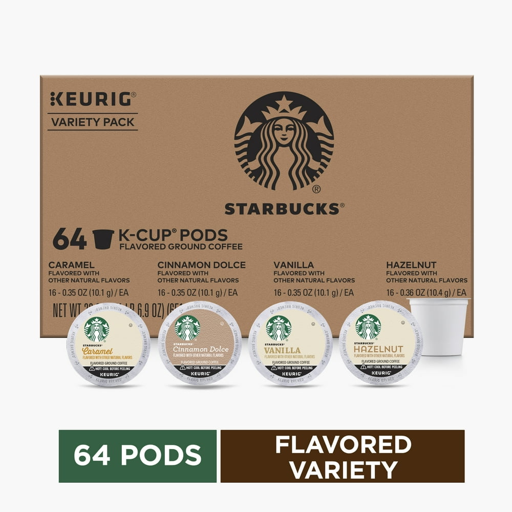Starbucks Flavored KCup Coffee Pods — Variety Pack for Keurig Brewers