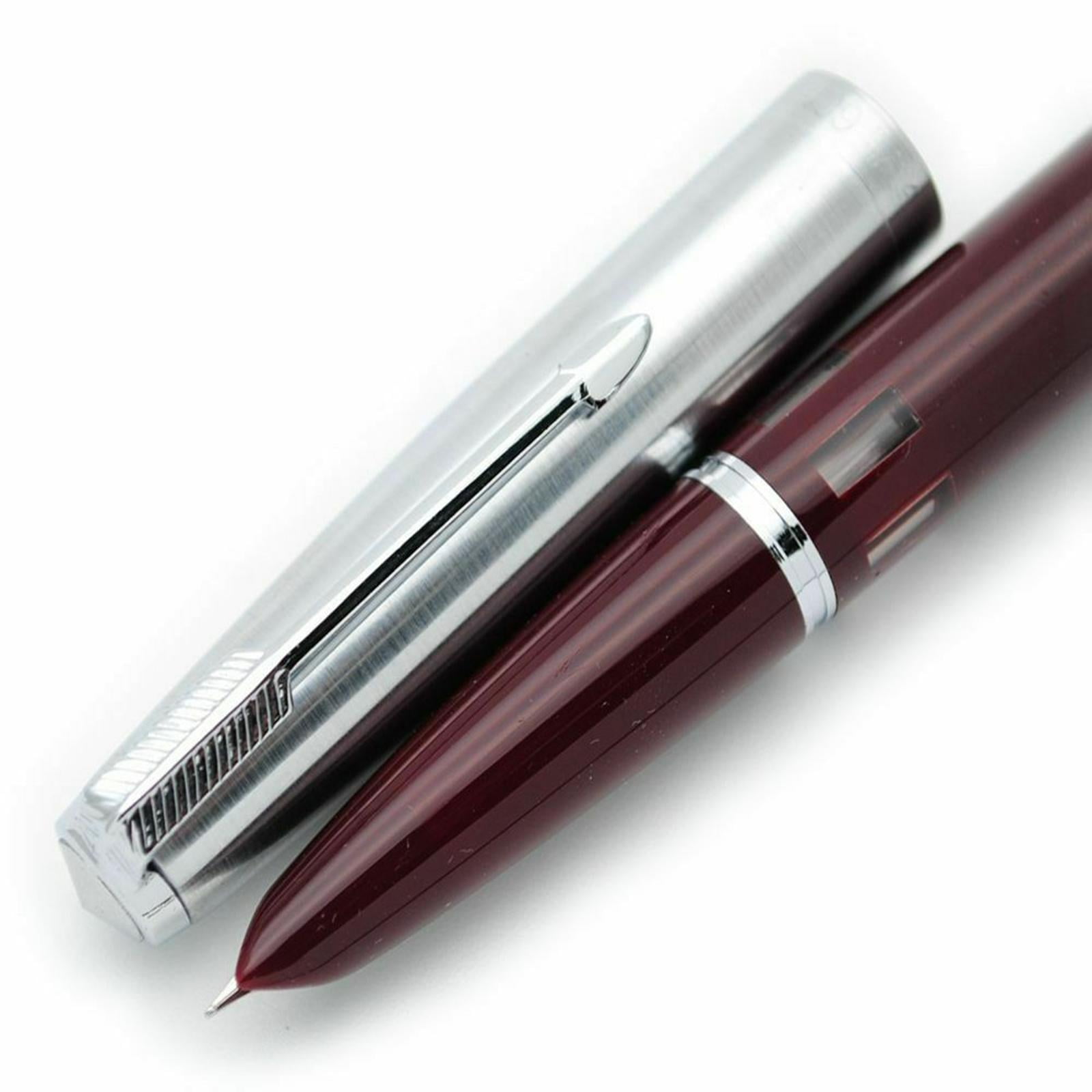 Fountain Pen Iridium F Nib 0.5mm, Resin Body Steel Cap Stylish for Everyday Writing Office