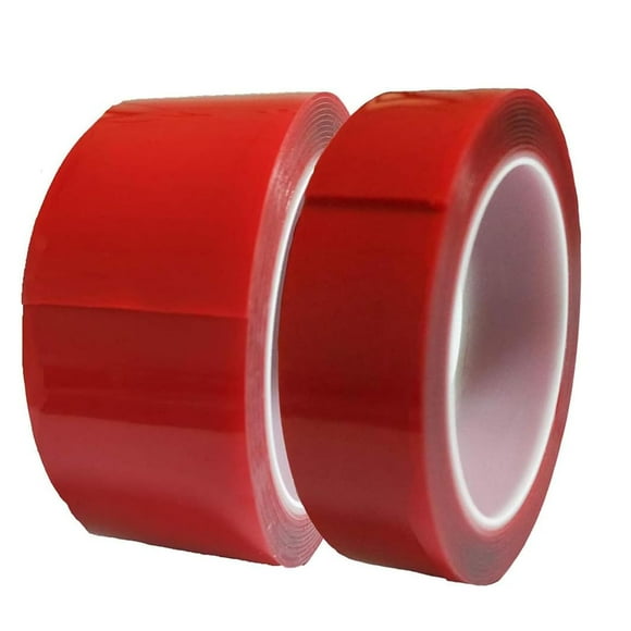 3M Double Sided Adhesive Tape, Heavy Duty Heat Resistant High Adhesion Transparent Strong Adhesive Removable Double Sided Mounting Tap (2pcs(25mm+40mm))