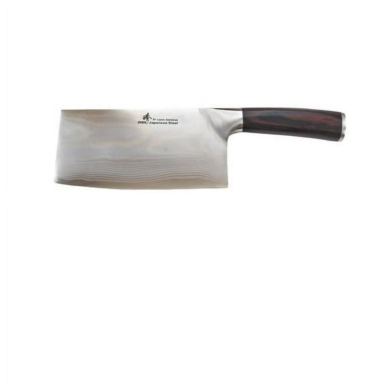 ZHEN A8P VG-10 Series 3-Layer Forged 8 in. Pakkawood Handle Slicer Chopping  Chef Butcher Knife Cleaver, Large 