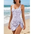 thumbnail image 5 of ZANKLEY One Piece Swimdress Swimsuits for Women Tummy Control Swim Dresses Skirt Bathing Suit, 5 of 10