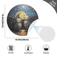thumbnail image 2 of Ryvnso Cat Polka Dots on Nighte Round Plate Mats Dining Table Placemat Set of 4 for Holiday Decoration, 2 of 7