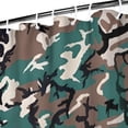 thumbnail image 3 of Green Brown Camo Irregular Shapes Pattern Shower Curtain 36"x72" ,Bathroom Decorative Shower Curtains Set with 12 Hooks,Modern Waterproof Washable Shower Curtain, 3 of 6