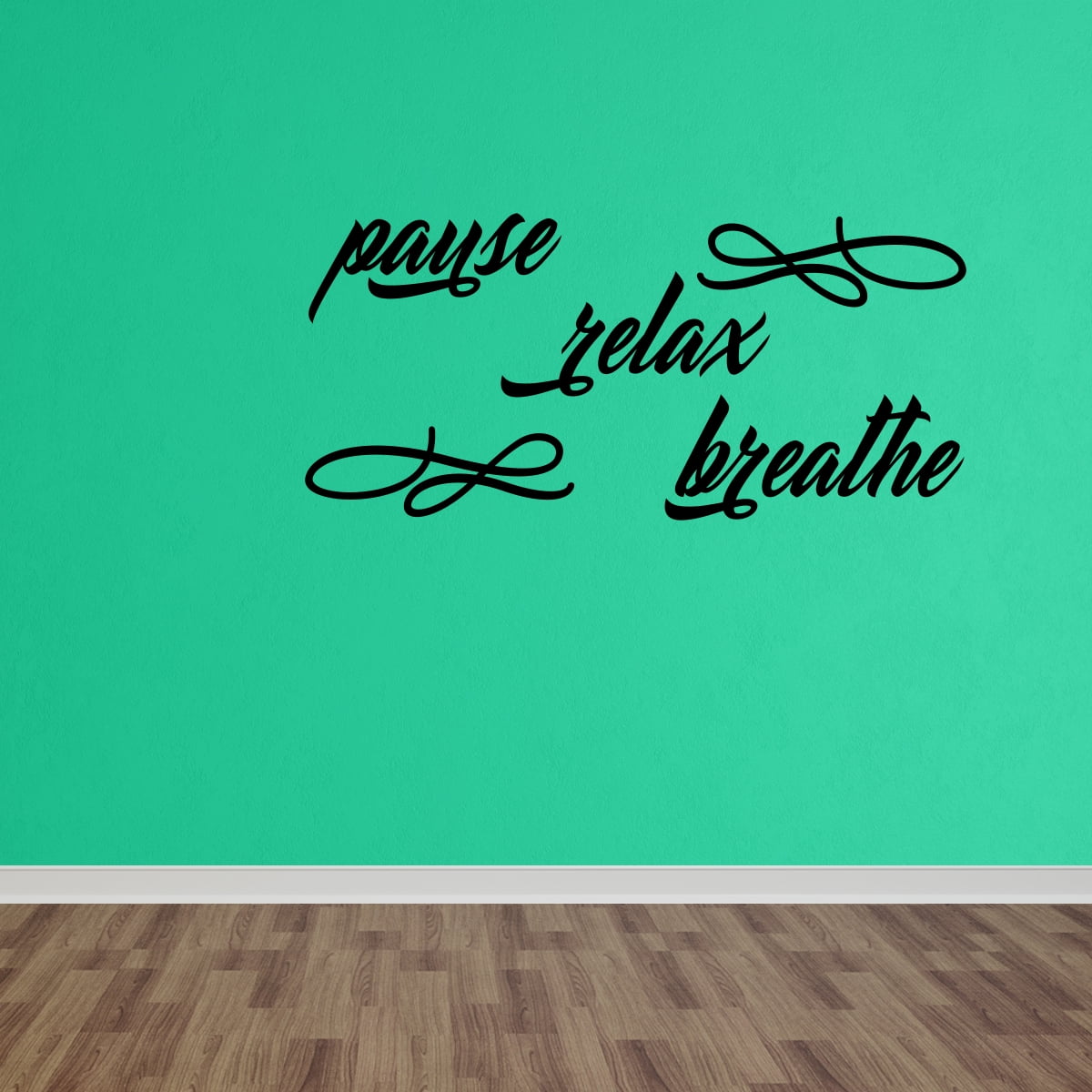 Empresal Pause Relax Breathe Vinyl Wall Art Home Decor Decal Black 28
