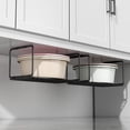 thumbnail image 4 of Nvzi Estante de almacenamiento para lavabo de inodoro de 1 pieza, mueble de baño sin perforaciones, estante de almacenamiento de hierro negro montado en la pared, 4 of 5