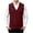 A01 Wine, variant on Mens Sweater Vest V Neck Button Down Sleeveless Cardigan Argyle Diamond Cable Knit Waistcoat with Front Pockets Gentlemen Business Casual Fall Winter Outerwear
