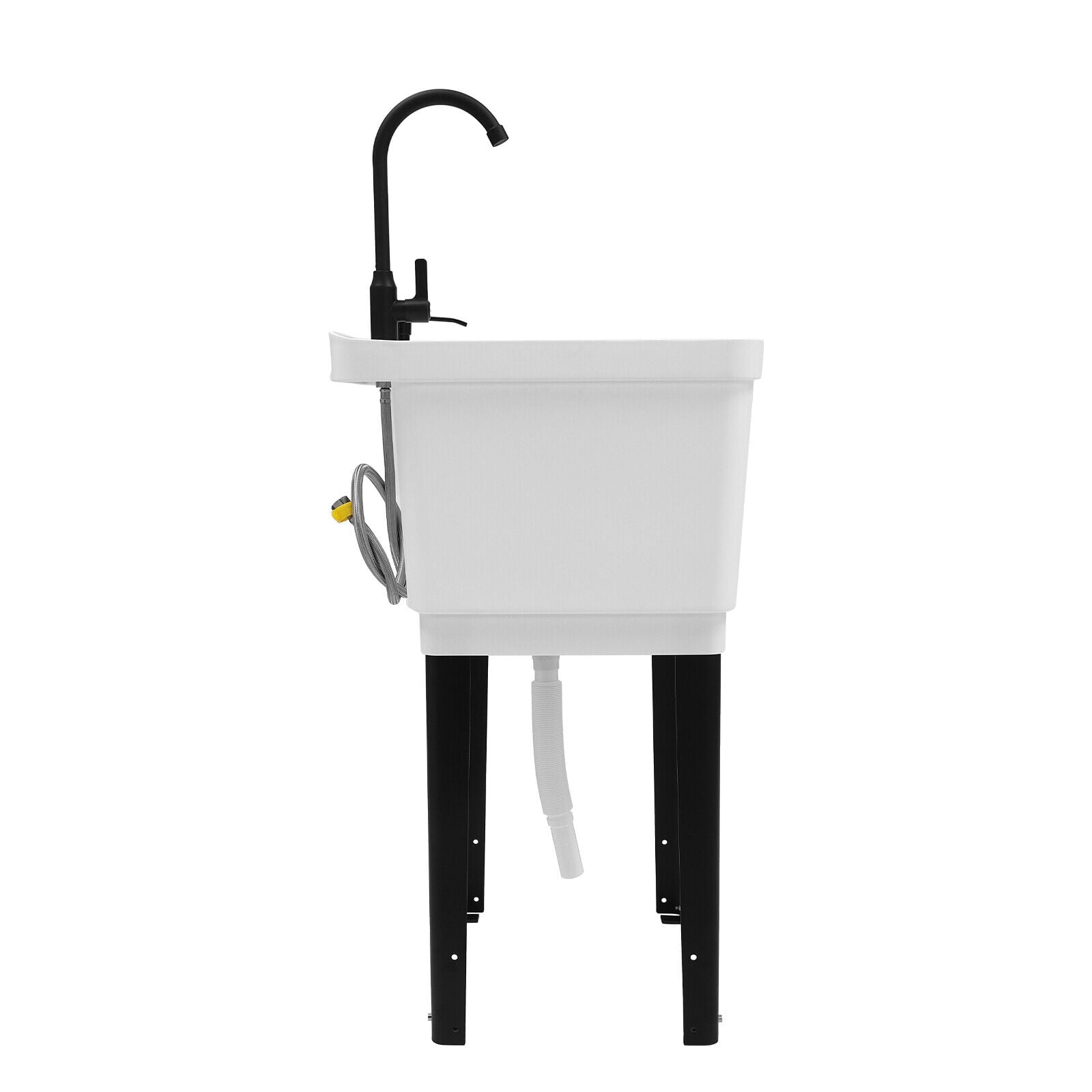 Freestanding Laundry Sink Wash Tub Basement Worksite Basin Utility Sink & Faucet