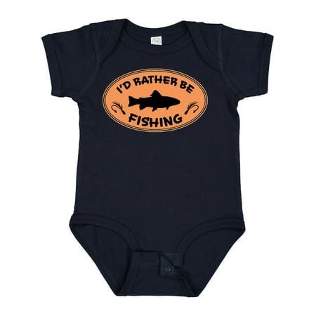 

Inktastic I d Rather Be Fishing Gift Baby Boy or Baby Girl Bodysuit