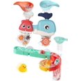 thumbnail image 1 of Juego de juguetes de baño para bebés: pistas de succión de pared, cascada, engranaje giratorio, juguetes de bañera, regalo para niños pequeños de 3 a 6 años, 1 of 5