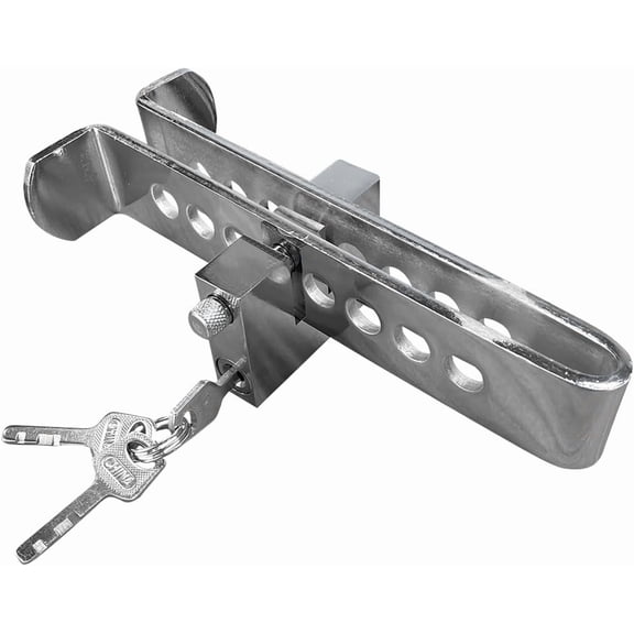 Car Anti-Theft Brake Clutch Lock, Stainless Steel Car Safety Portable Lock, Car Brake Locks with 3 Keys, 8 Holes Brake Pedal Locks, Vehicle Security Protection Locking Tool
