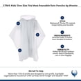 thumbnail image 4 of CTM Kids' One Size Fits Most Reusable Rain Poncho by Wootie, 4 of 4