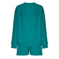 thumbnail image 5 of Wancir Women 2 Piece Outfits Sweatsuit Oversized Sweatshirt Lounge Sets 2024 Fashion Long Sleeve Shorts Matching Sets with Pockets, 5 of 6