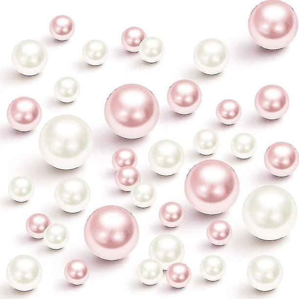 Jinzhaolai 100 Piezas Perlas Flotantes Sin Agujeros - Decoraciones De Jarrón De Tamaños Jumbo/Varios Incluye Geles De Agua Transparentes para Decoración De Bodas, 021a