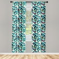 thumbnail image 3 of Ambesonne Grunge Curtains, Worn out Retro Rhombus, Pair of 28"x95", Multicolor, 3 of 5