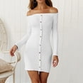 thumbnail image 1 of Vestido de punto vintage de invierno para mujer Fuera del hombro Elegante Backless Jumper Mini MABOTO Vestido sexy sólido de las mujeres, 1 of 7
