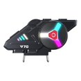 thumbnail image 1 of Y70 Motorcycle Bluetooth Helmet Headset V5.3 RGB Colorful Lights Earphone IPX6 Waterproof Support Connecting 2 Phones, 1 of 5