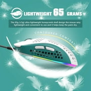 M8 Ultralight Wired Gaming Mouse, Lightweight Honeycomb Shell, 6 RGB Breathing Backlit Mice, 6 Adjustable DPI 6400, USB Optical Model Aerox Mice for Win10/XP/Xbox/PS4/PS5/Mac/HP/Acer
