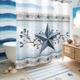 thumbnail image 5 of No Hook Shower Curtain, Country Star Blue Shower Curtains for Bathroom with See Through Top Window, Farmhouse Vintage Branches Wooden Waterproof & Washable Bath Curtain Long 72"x78", 5 of 9