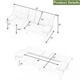 thumbnail image 5 of Aukfa Leather Futon Convertible Sofa Bed for Home Office, 2 Cup Holders&Pillows, Green, 5 of 9