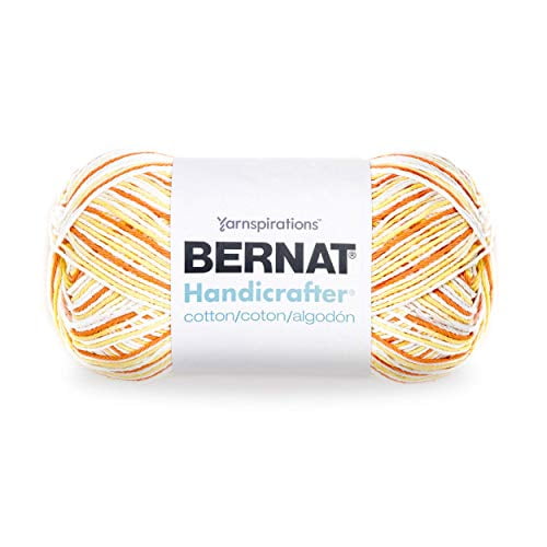 bernat handicrafter cotton yarn, gauge 4 medium worsted, creamsicle