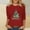 Red, variant on HOMBOM Womens Tops Green Christmas Festive Holiday Snowman Xmas Crewneck 3/4 Sleeve Tee Shirts for Women