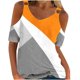 thumbnail image 1 of Camisas de Manga Corta para las Mujeres Blusa de Cuello Redondo de Impresión Casual, Top de Algodón de Imitación Ligero para el Hogar, el Uso Diario Y las Cuatro Estaciones, 1 of 4
