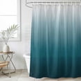 thumbnail image 6 of Blue Ombre Shower Curtain Set - Extra Long 72" x 96" Washable Bathtub Curtain with 12 Hooks, Contemporary Gradient Abstract Art Waterproof Fabric Stall Shower Curtains for Bathroom/Bathtub Décor, 6 of 6