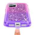 thumbnail image 2 of For Apple iPhone 11 Pro Tough Defender Sparkling Liquid Glitter Heart Case Cover Pink/Purple, 2 of 4