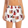thumbnail image 2 of Goofa Cute Cat And Christmas Gift Printed Women 2 in 1 Running Shorts,Quick Dry Athletic Workout Shorts,High Waisted Athletic Shorts with Liner Pockets-XX-Large, 2 of 9