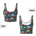 thumbnail image 6 of Uemuo Vehicles Cartoon with Funny Drivers,Animal Drivers Pattern Women's Sports Bra - High Impact Support, Breathable, and Comfortable Athletic Bra for Running, Yoga, and Workouts, 6 of 9