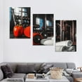 thumbnail image 4 of Nawypu  Fitness And Sports Wall Art Dumbbell Close-up Picture Printed on Canvas Red Boxing Gloves Painting Poster Canvas Painting Wall Art Poster for Bedroom Living Room 12''x16''X3 Panels, 4 of 4