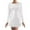 White, variant on Wdgfv Womens Sequin Dress Formal Gown with Long Sleeve Sequin Feather Embellishment and Round Neck Design Black L
