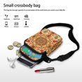 thumbnail image 7 of HELLHERO Floral Design Double Deck Adjustable Shoulder Strap Crossbody Small Bags Polyester for Women, 7 of 7