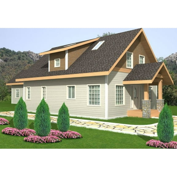 001-3289: Vacation Country 2 Bed, 2 Bath Luxury Home Plan, 1371 Sq Ft: Full Blueprints with License to Build by Home Plan Marketplace - Lesuto