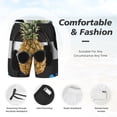 thumbnail image 3 of Fuzoiu Pineapple With Black Glasses Print Men's Swim Shorts,Quick-Dry Double-Layer Swim Trunks,Board Trunks,Beach Shorts Swimwear Bathing Suits-Small, 3 of 6