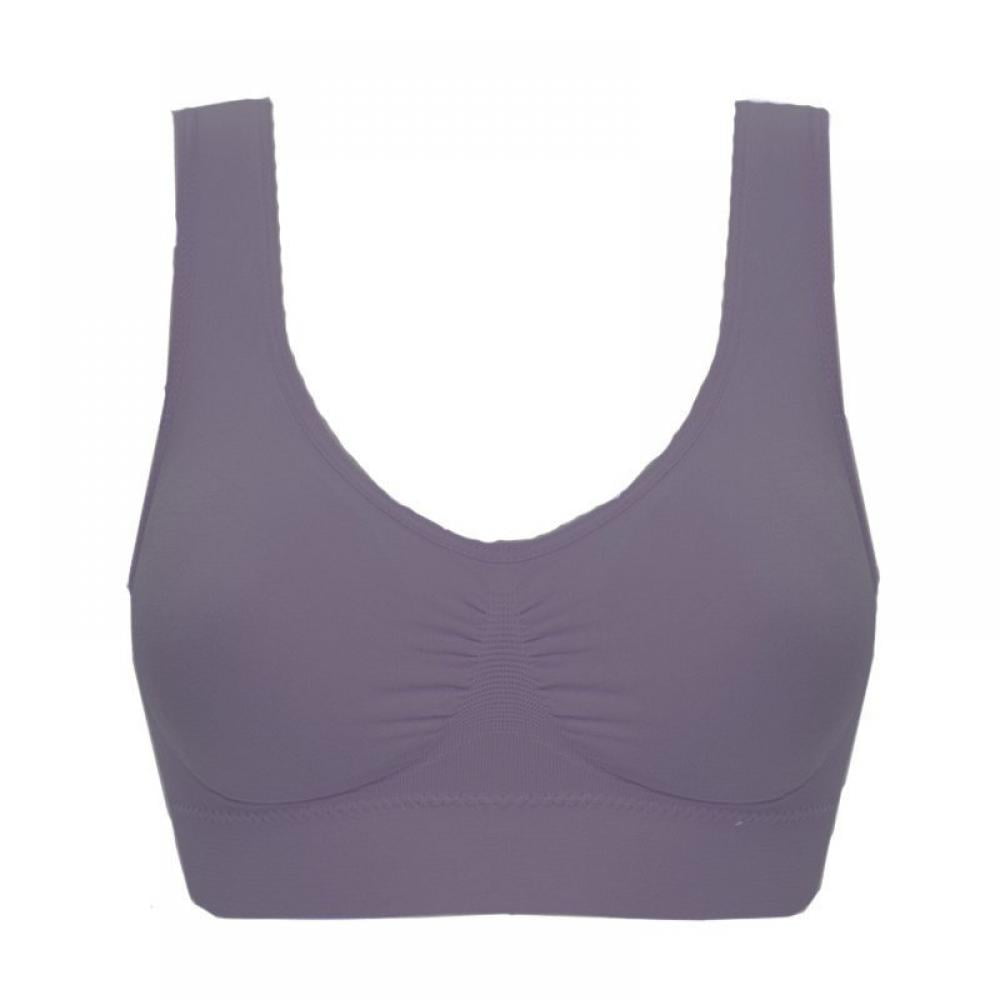 Women's Workout Seamless Sleep Bras, Plus Size Thin Soft Comfy Daily Bras,  Seamless Leisure Bras for Women, A to D Cup