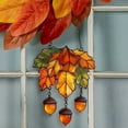thumbnail image 5 of Maple Leaf Window Hanging Stained Glass Fall Hanging Decoration, Farmhouse Autumn Sun Catchers Indoor Thanksgiving Wall Art Decor (C), 5 of 5