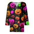 thumbnail image 5 of 3/4 Sleeve Tops for Women Funny Ghost Pumpkin Tunic Casual Dressy Blouse Casual Funny Halloween Party Shirts, 5 of 6