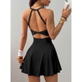 thumbnail image 6 of Tennis Dress with Built in Shorts and Bra Golf Dresses for Women with Shorts Tennis Dress Cut Out Black S, 6 of 7