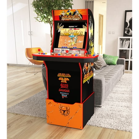 Arcade1UP Golden Axe Arcade with Riser and Lit Marquee