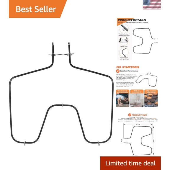 Reliable WB44K10001 Oven Bake Element - Fits GE, Hotpoint, and Americana