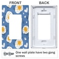 thumbnail image 3 of Yayeee Rocker Switch Wall Plate 3-Gang 6.5"x4.6" Home Decorative Outlet Cover, Cute Fried Eggs, 3 of 6