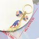 thumbnail image 2 of Llavero con bandera americana creativa con alas, corazón y estrellas, 2 of 2