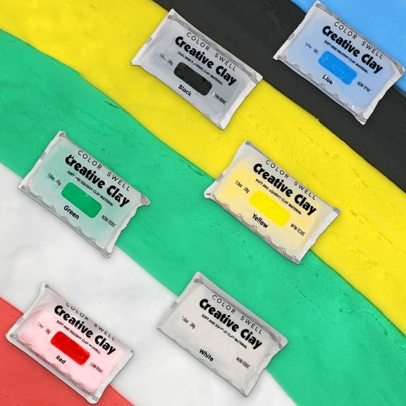 Color Swell Bulk Air Dry Clay - 80 Packs of 1 Ounce Air Dry Clay