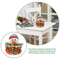 thumbnail image 2 of KAKOWELY 2 cestas navideñas para dulces, decorativas, de bambú, con forma de alce, muñeco de nieve, galletas, comida y fruta., 2 of 5