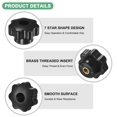 thumbnail image 2 of Uxcell 2-Pack 7 Pomos Estrella, Rosca Hembra M6 31mm Cabeza de Siete Puntas con Agujero Pasante Agarre de Sujeción [Negro], 2 of 6