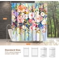 thumbnail image 2 of Shower Curtain,Flower Shower Curtains Set with 12 Hooks,Bathroom Fabric Funny Cute Modern Waterproof Machine Washable Oil Painting Flowers Floral, 2 of 6